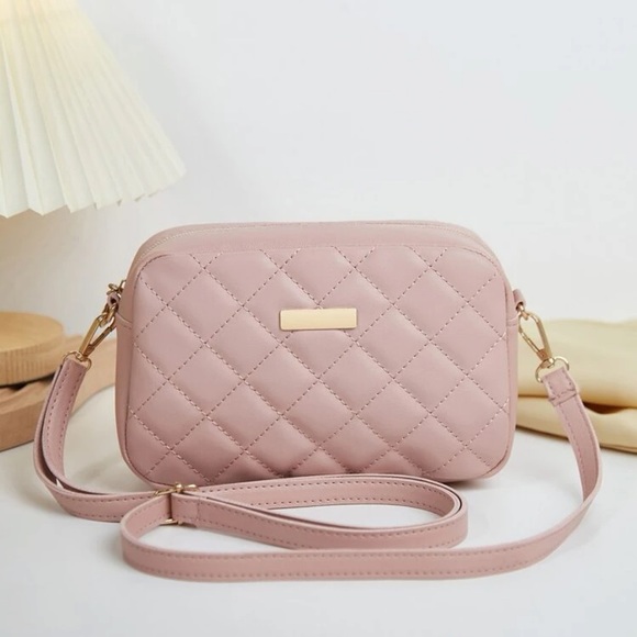 Handbags - Mini Quilted Mauve Crossbody NWT